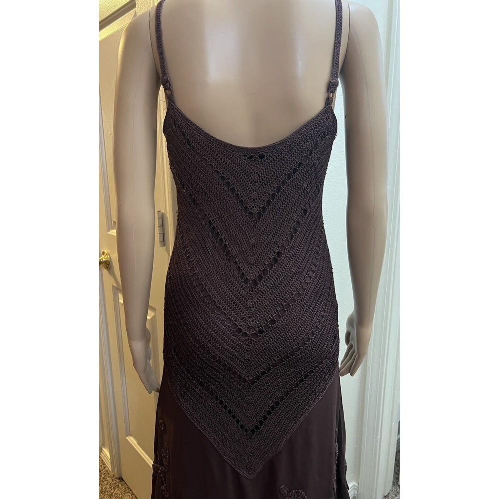Kroshetta Papillon Womens Beaded Crochet Gown Large Hand Made Embroidered‎ - Picture 13 of 16